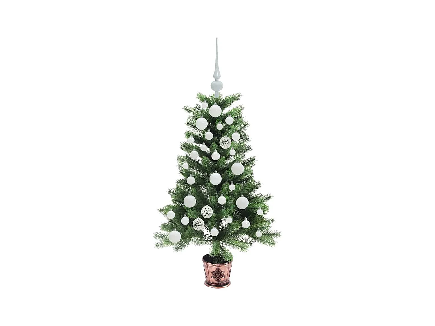 Árbol de Navidad con 150 LED con soporte Verde 90 cm PE