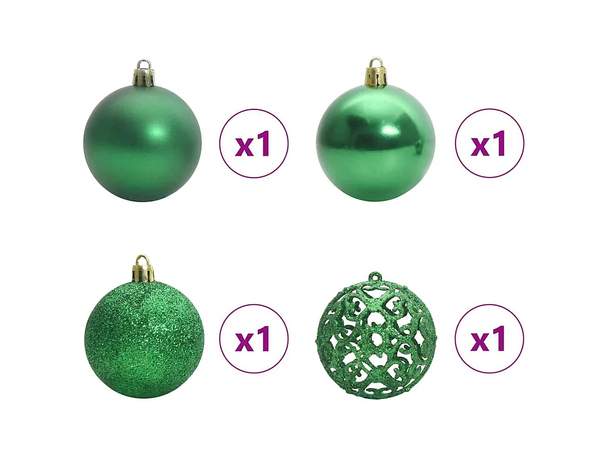 Árbol de Navidad artificial con 150 LED Verde 68 x 68 x 120 cm