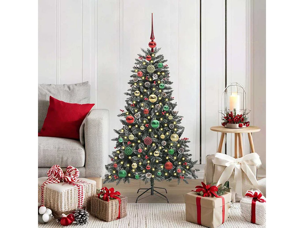 Sapin de Noël artificiel avec 150 LED Vert 68 x 68 x 120 cm
