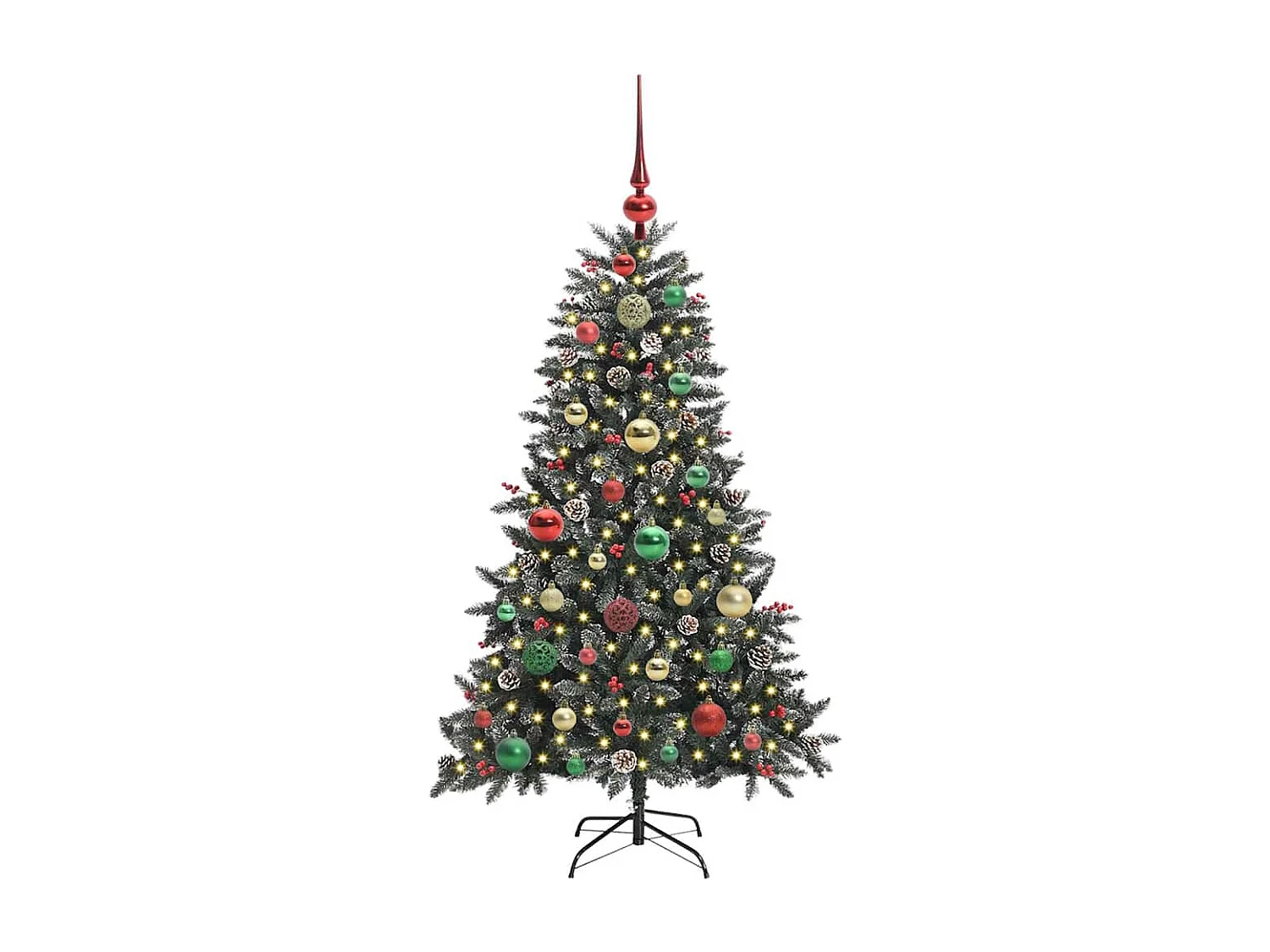 Sapin de Noël artificiel avec 150 LED Vert 68 x 68 x 120 cm