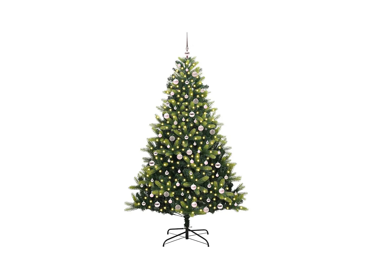 Árbol de Navidad Artificial Plegable 300 LEDs Verde 240 cm