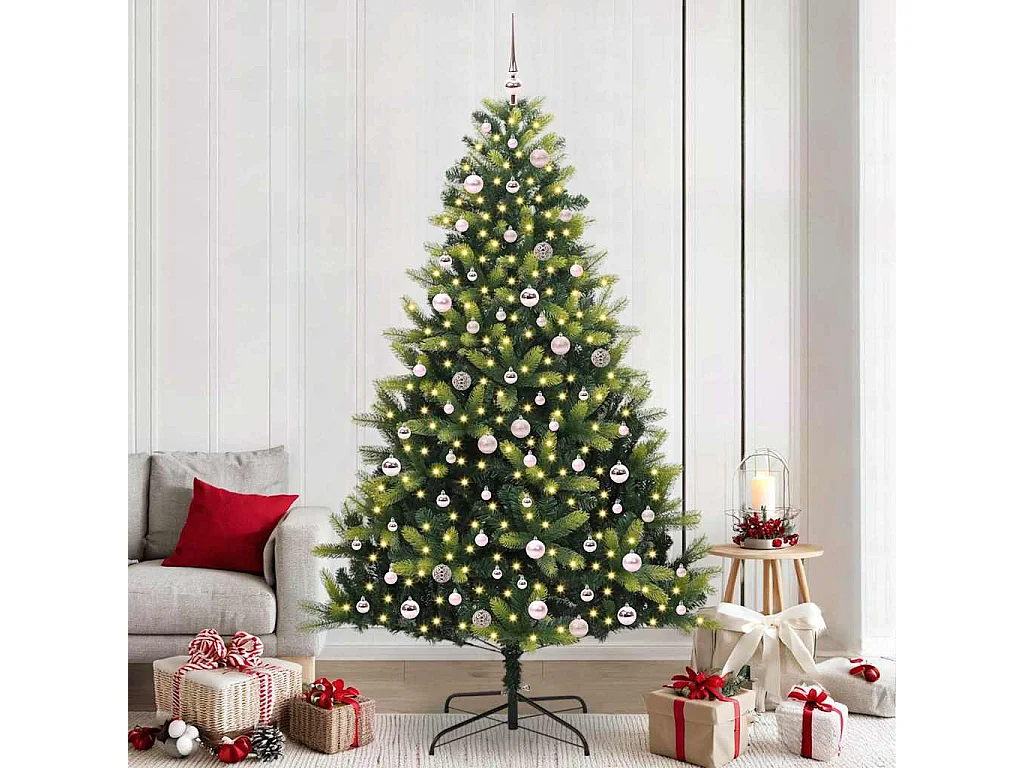 Kunstmatige Scharnierende Kerstboom 300 LEDs Groen 240 cm