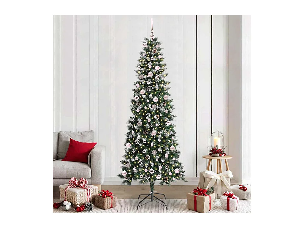 Sapin de Noël artificiel avec 300 LED Vert 96 x 96 x 240 cm