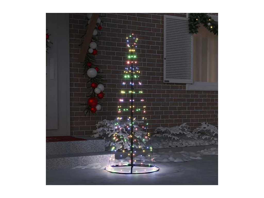Árbol de Navidad LED con 390 LED Multicolor 250 cm Hierro