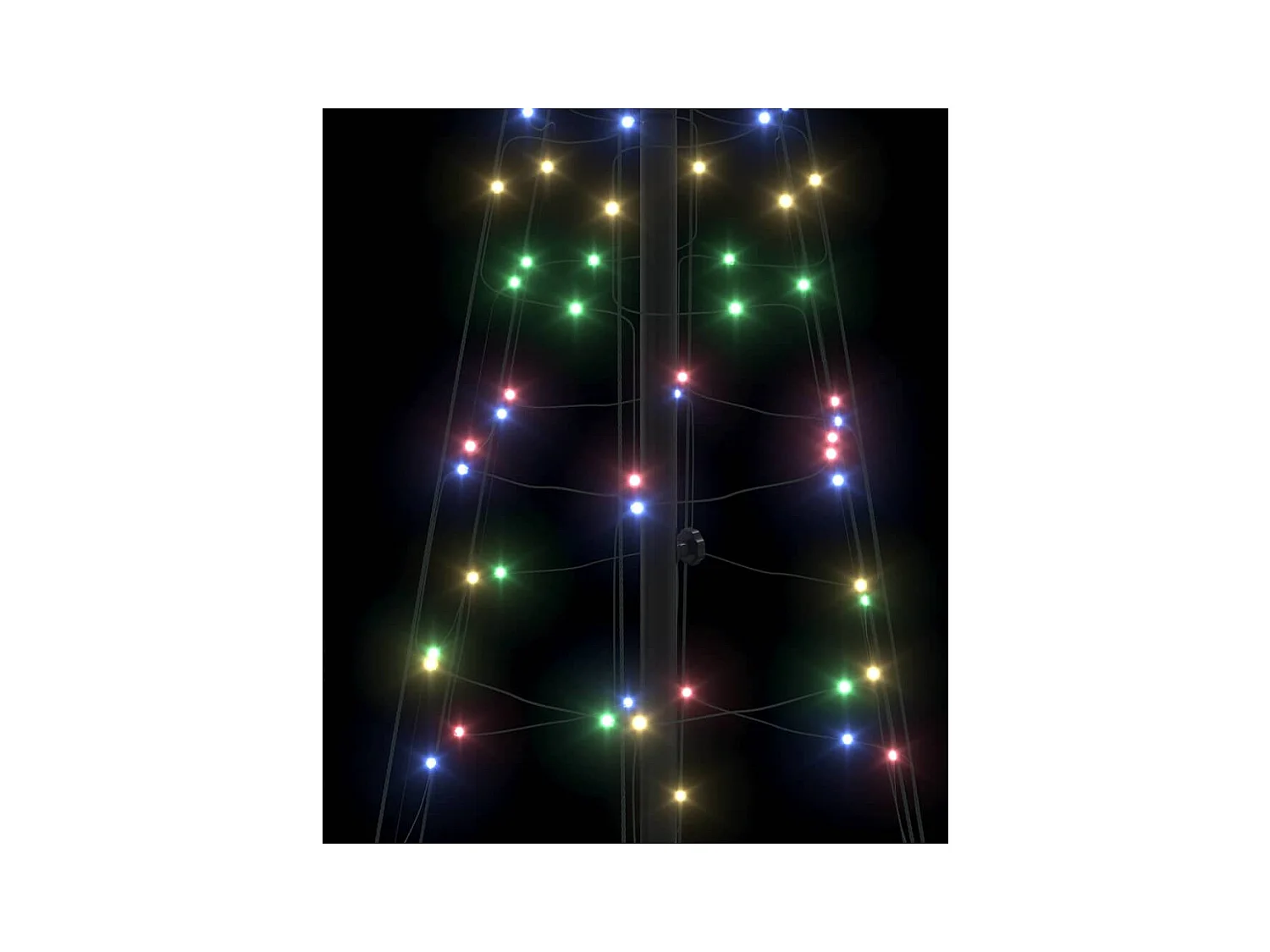 Árbol de Navidad LED con 390 LED Multicolor 250 cm Hierro