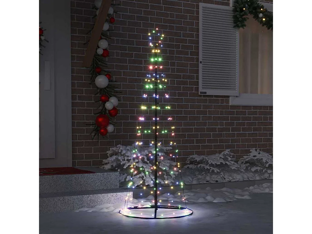 Arbre de Noël LED avec 390 LED Multicolore 250 cm Fer