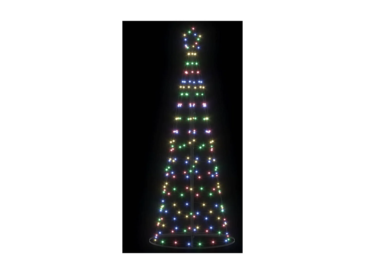 Arbre de Noël LED avec 390 LED Multicolore 250 cm Fer