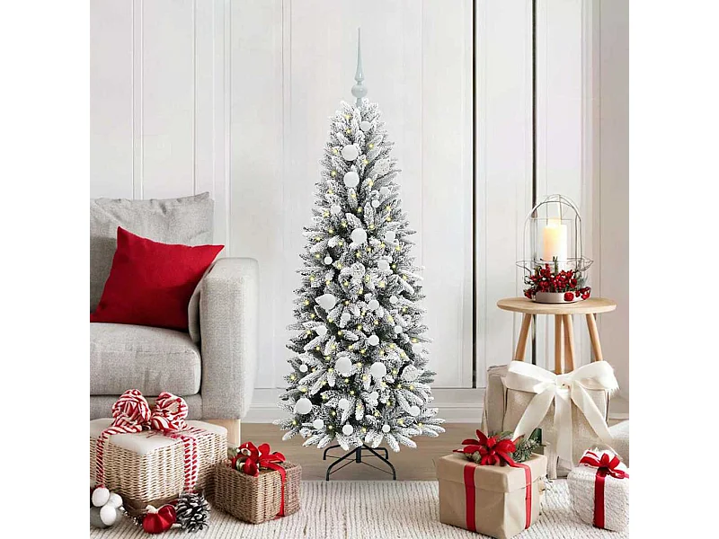 Sapin de Noël artificiel avec 150 LED Blanc 53 x 53 x 120 cm