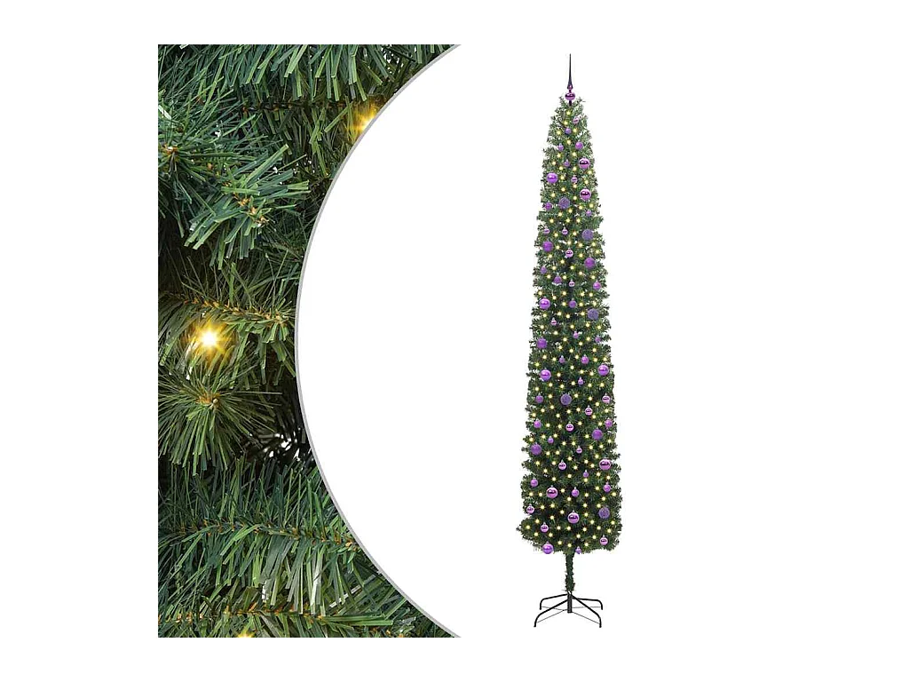 Árbol de Navidad artificial Verde 270 cm PVC, Acero y Plástico
