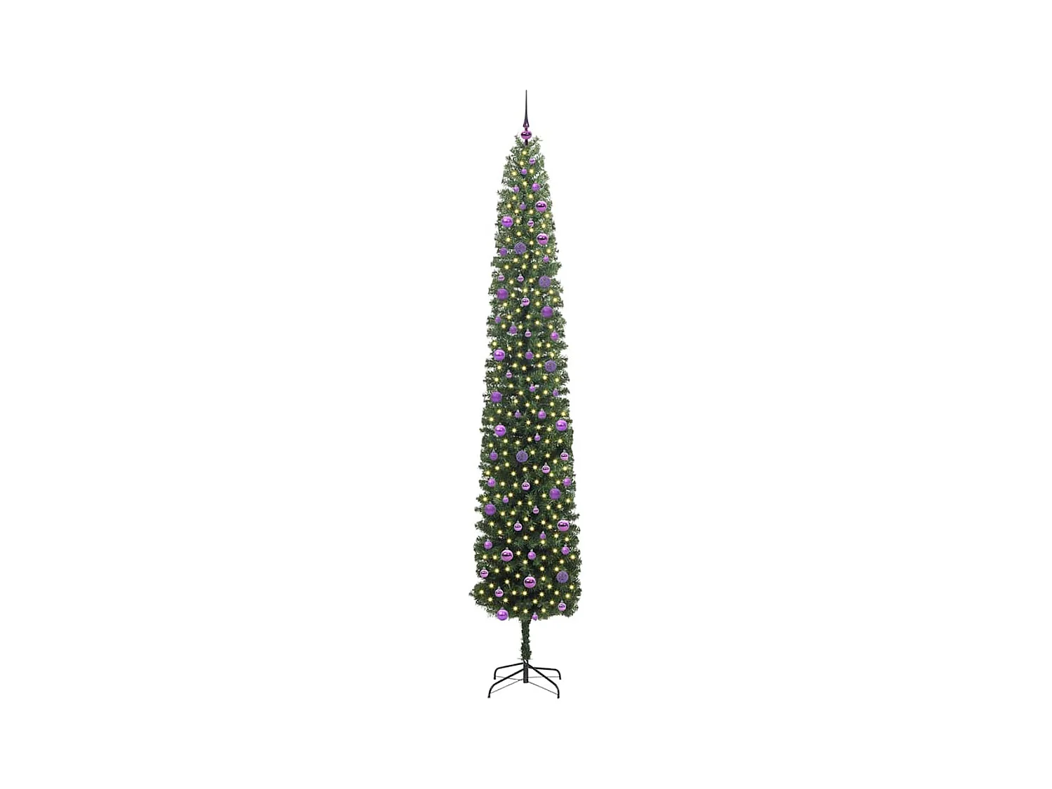 Árbol de Navidad artificial Verde 270 cm PVC, Acero y Plástico