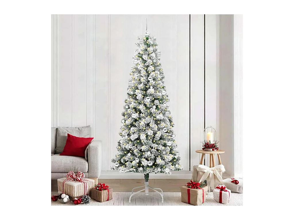 Árbol de Navidad artificial con ramas articuladas 240 cm PVC