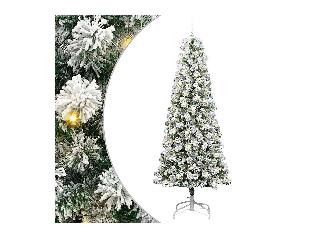 Árbol de Navidad artificial con ramas articuladas 240 cm PVC