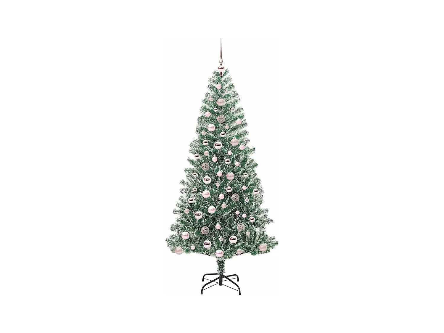 Árbol de Navidad Artificial Nevado con Luz LED Verde y 180 cm