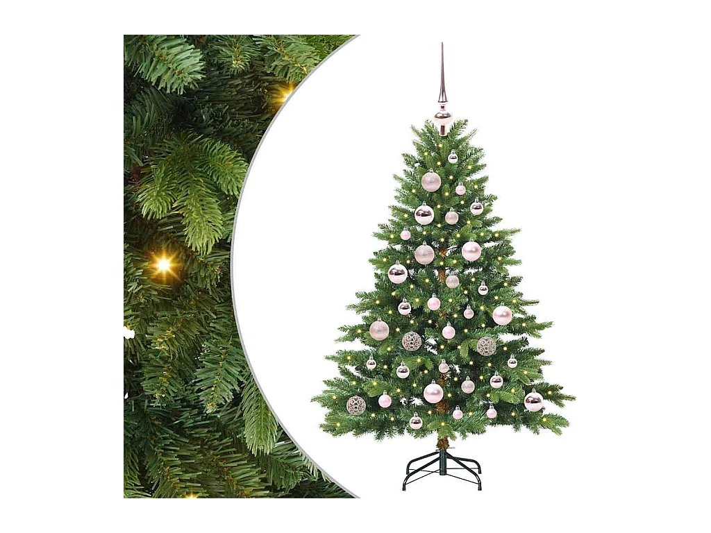 Sapin de Noël artificiel avec 150 LED Vert 120 cm PE et PVC