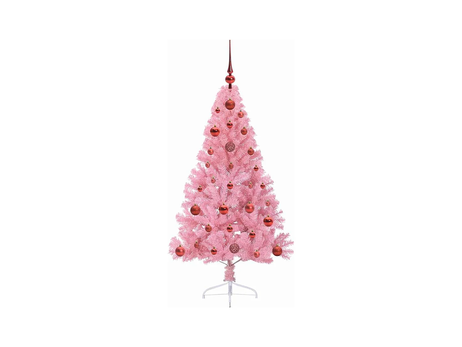 Sapin de Noël artificiel pré-éclairé Rose 120 cm PVC