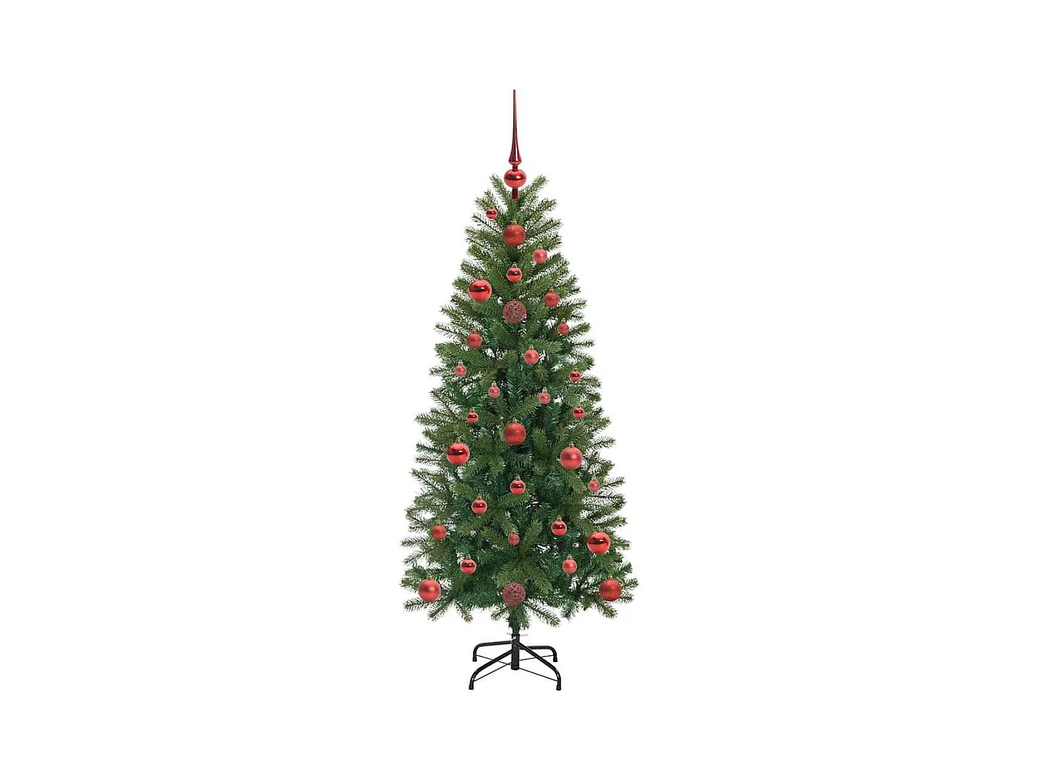 Árvore de Natal Artificial com 150 LEDs Verde 120 cm PE e PVC