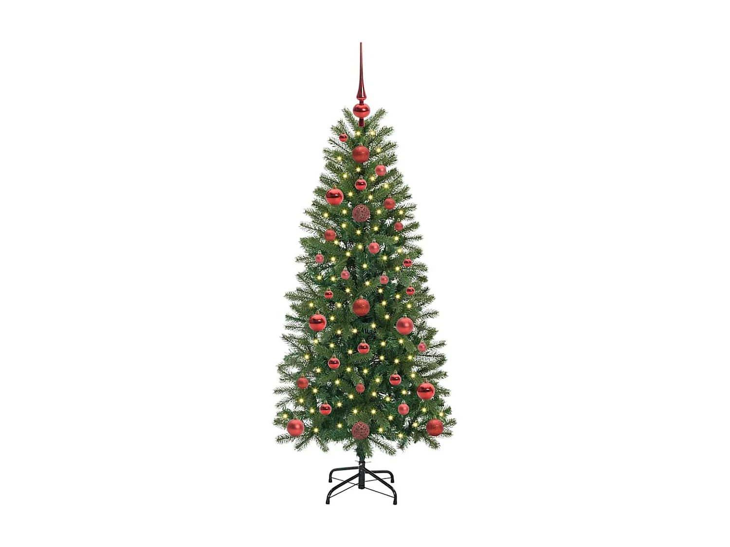Sapin de Noël artificiel avec 150 LED Vert 120 cm PE et PVC