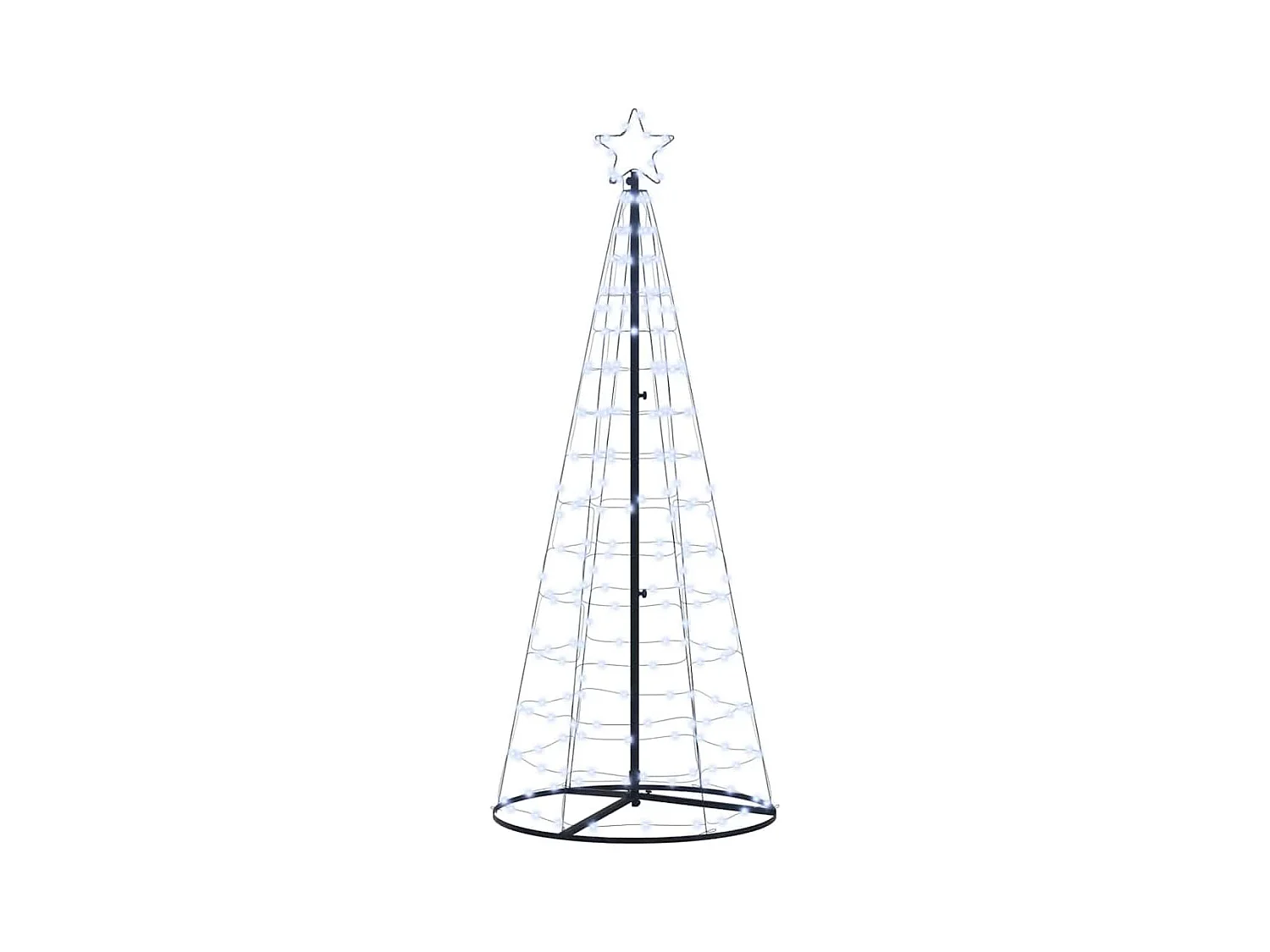 Árvore de Natal LED com 390 LEDs Branco frio 250 cm Ferro