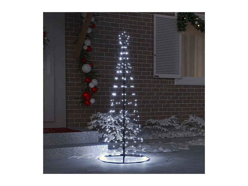 Árvore de Natal LED com 390 LEDs Branco frio 250 cm Ferro