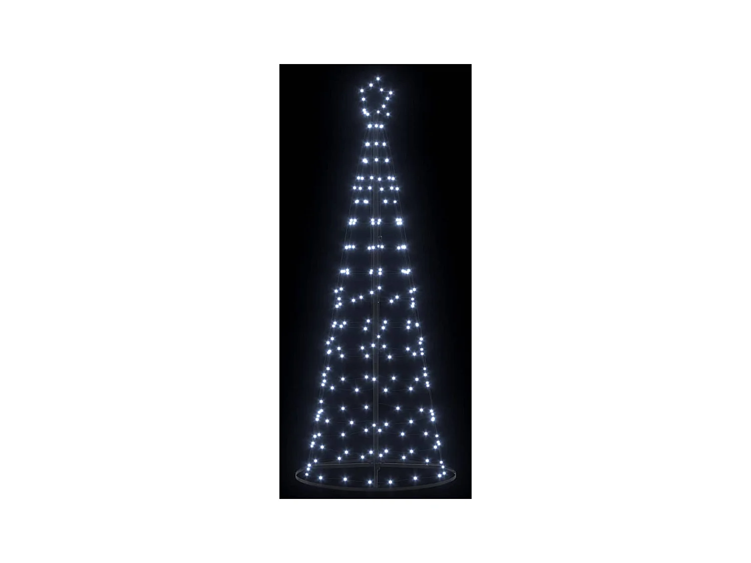 Árvore de Natal LED com 390 LEDs Branco frio 250 cm Ferro