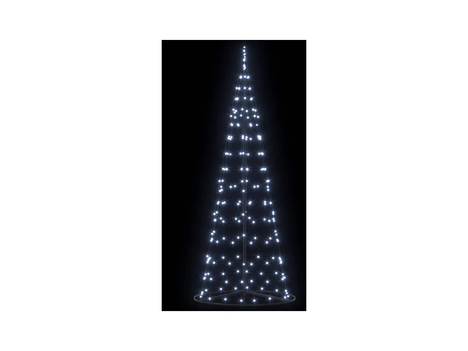 Árvore de Natal LED com 390 LEDs Branco frio 250 cm Ferro