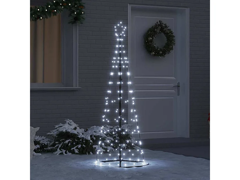 Arbre de Noël LED avec 390 LED Blanc froid 250 cm Fer