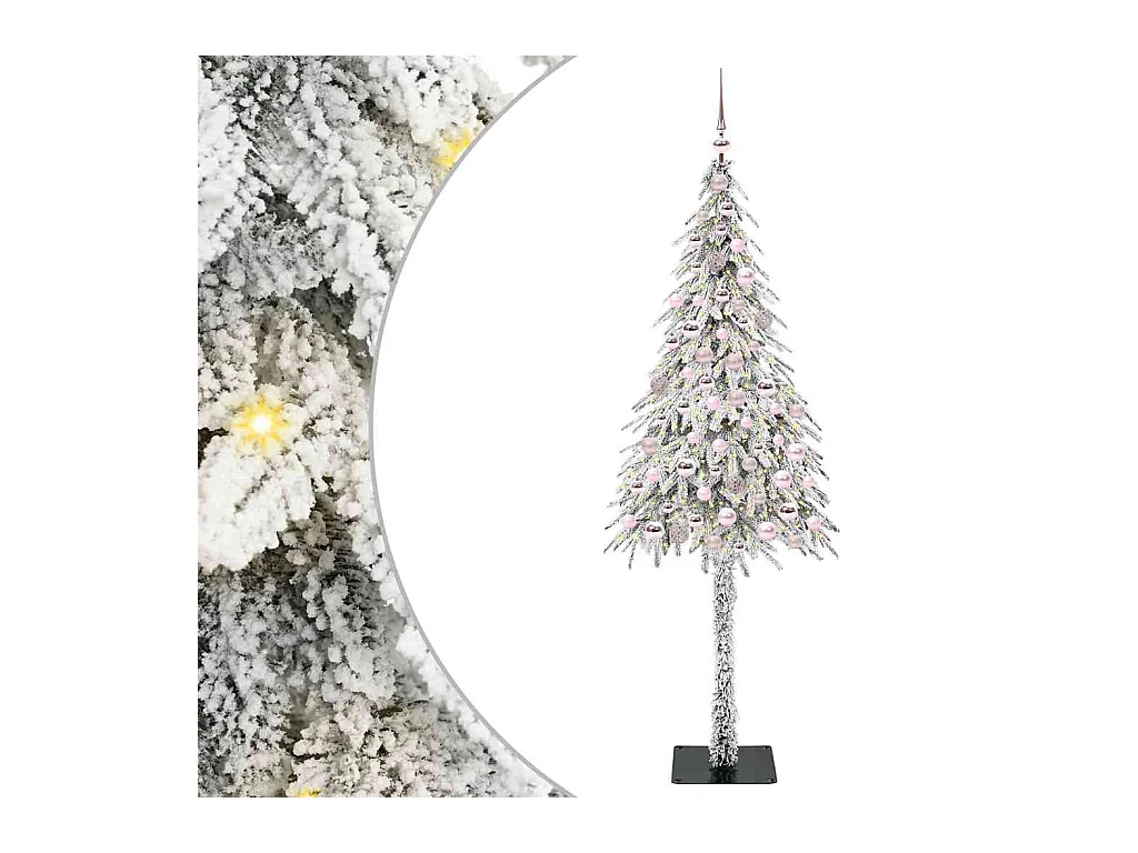 Sapin de Noël avec 300 LED Blanc 210 cm PE et Acier