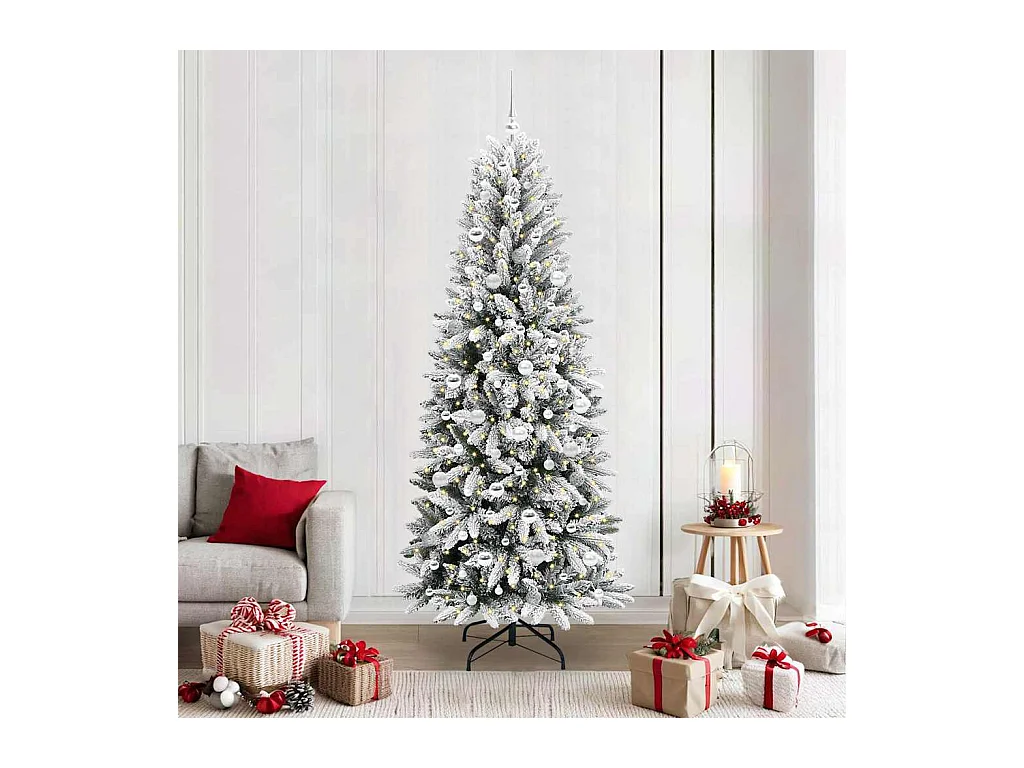 Sapin de Noël artificiel avec 300 LED Blanc 78 x 78 x 210 cm