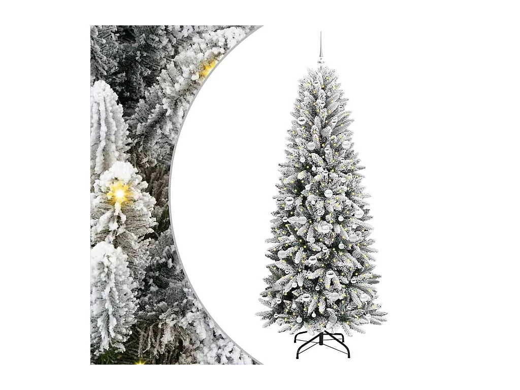 Sapin de Noël artificiel avec 300 LED Blanc 78 x 78 x 210 cm