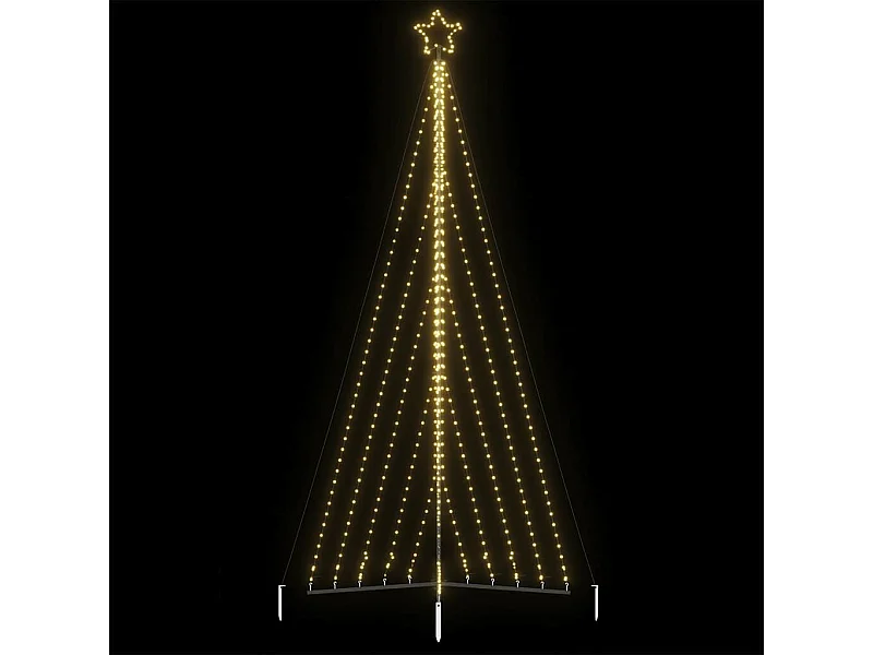LED Árvore de Natal 570 LEDs Branco Quente 399 cm