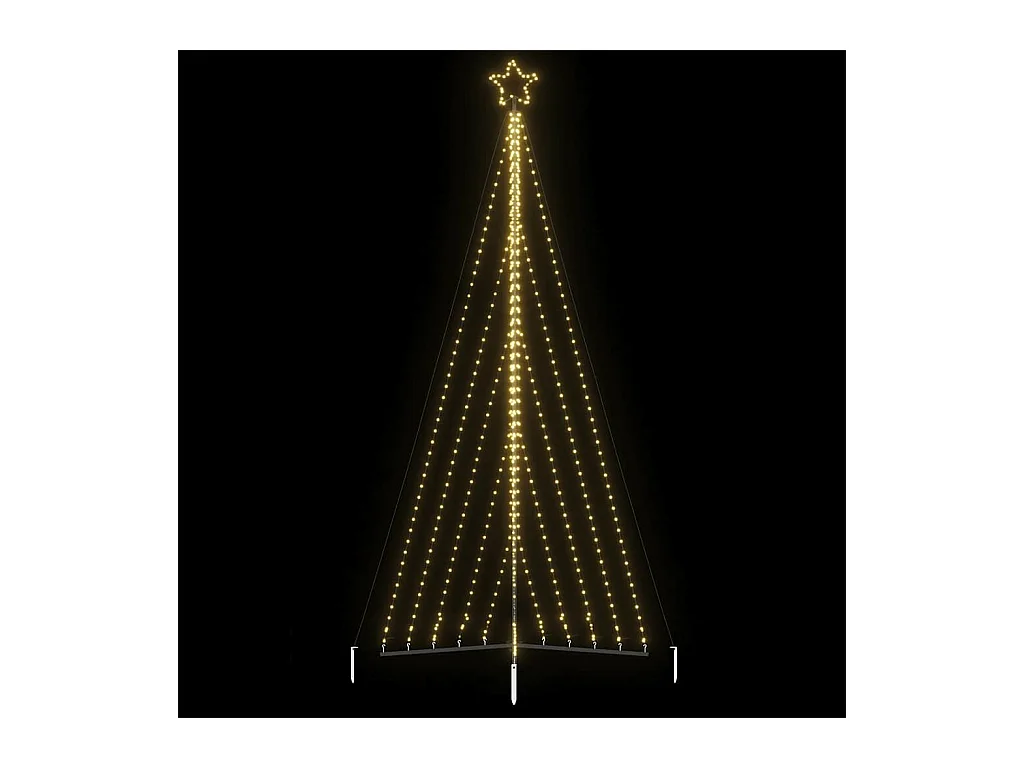 LED Árvore de Natal 570 LEDs Branco Quente 399 cm