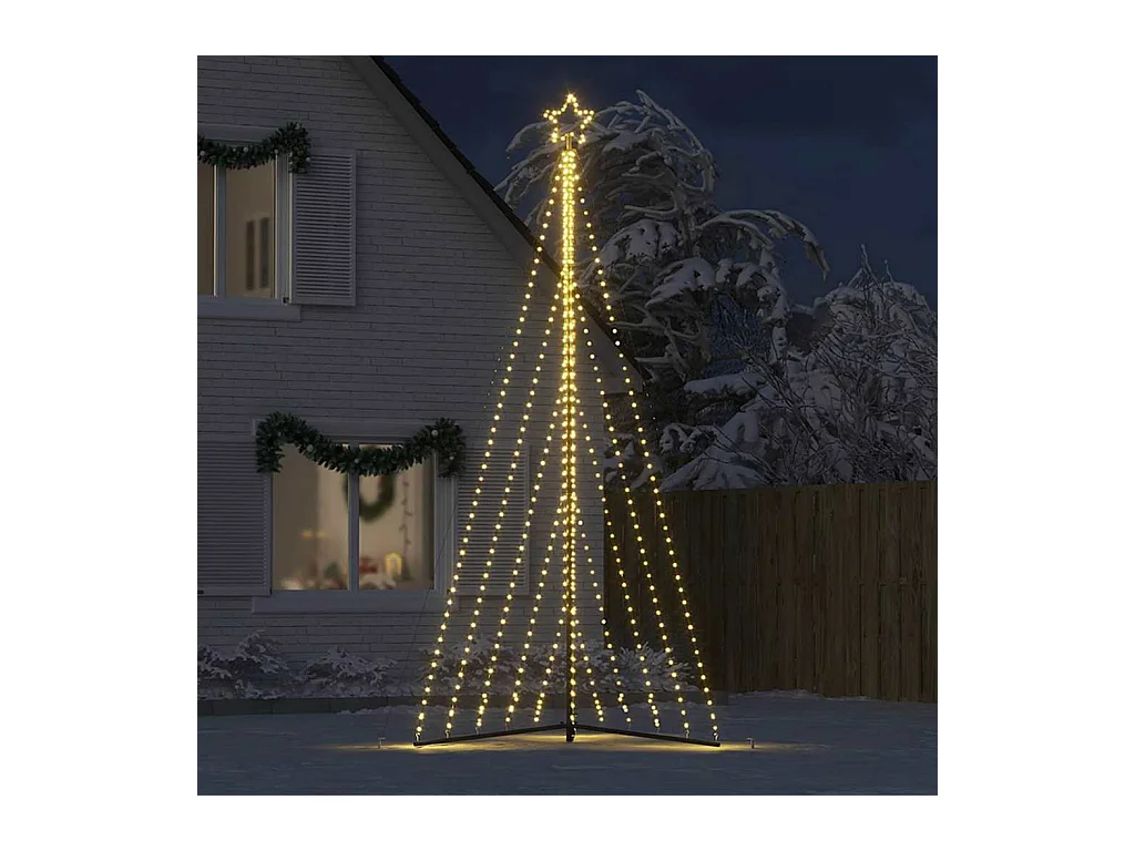 LED Árvore de Natal 570 LEDs Branco Quente 399 cm