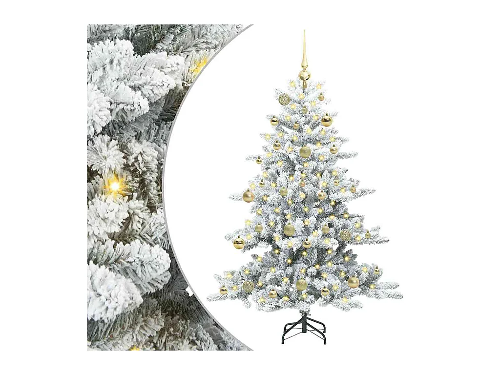 Árbol de Navidad artificial con ramas articuladas 150 cm PVC