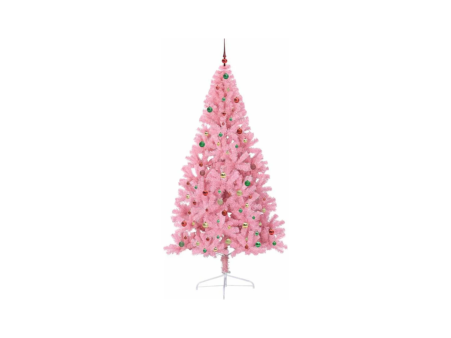 Sapin de Noël artificiel pré-éclairé Rose 240 cm PVC