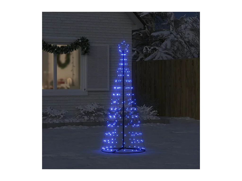 Árbol de Navidad LED 200 LEDs azul 182 cm