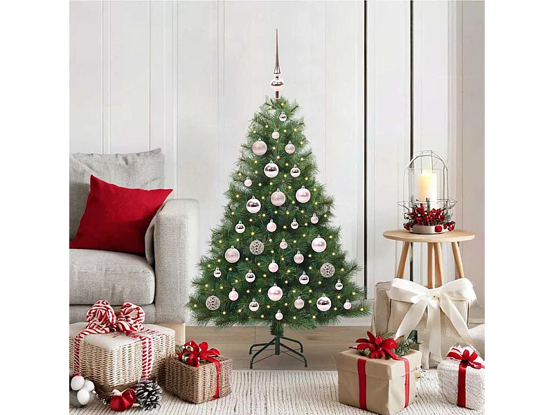 Kunstkerstboom met 150 LED met standaard Groen 120 cm PE en PVC