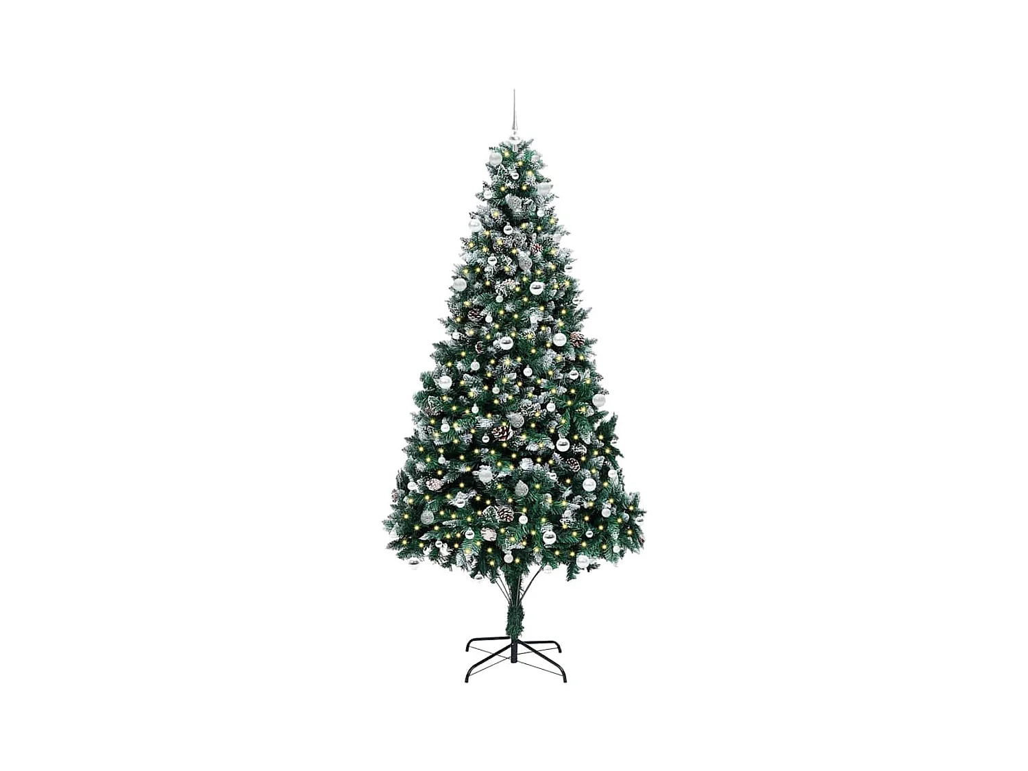 Árbol de Navidad artificial Verde 240 cm PVC y Acero y Plástico
