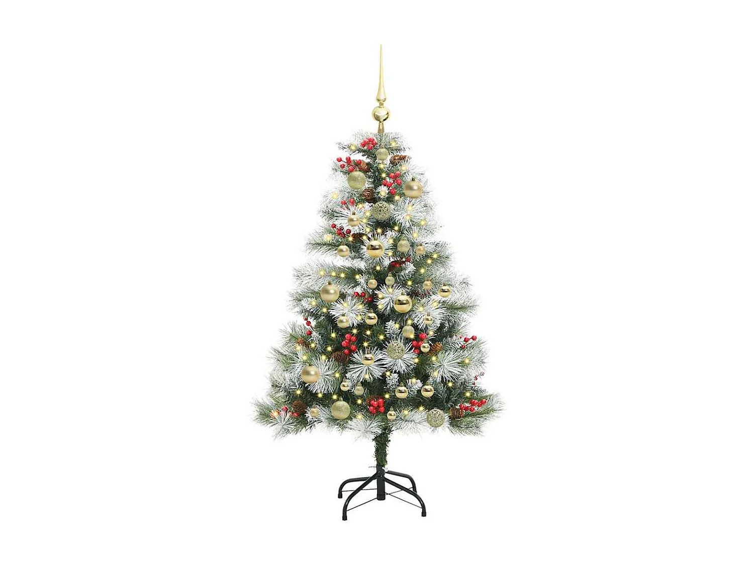Sapin de Noël artificiel Vert et blanc 120 cm