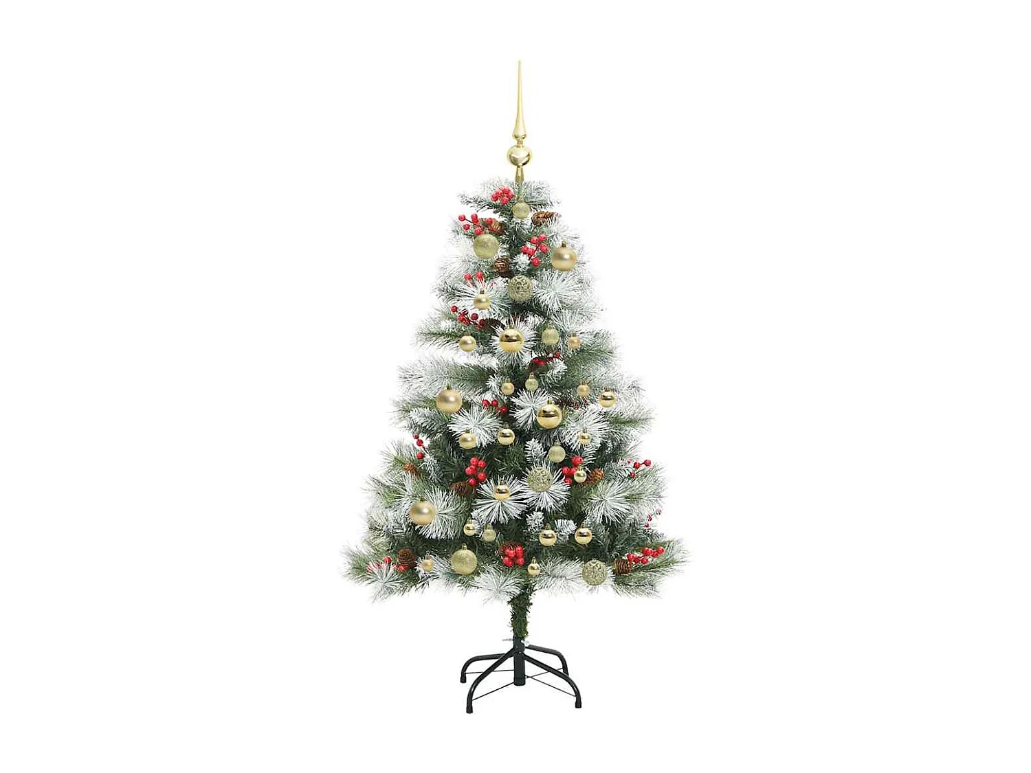 Sapin de Noël artificiel Vert et blanc 120 cm