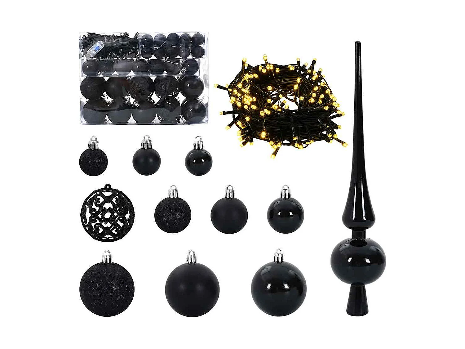 Sapin de Noël avec 150 LED avec support Vert 65 cm PE