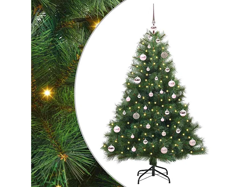 Árbol de Navidad artificial con 150 LED Verde 150 cm PE y PVC