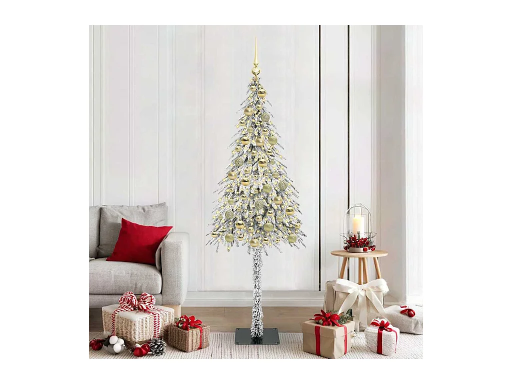 Sapin de Noël avec 300 LED Blanc 180 cm PE et Acier