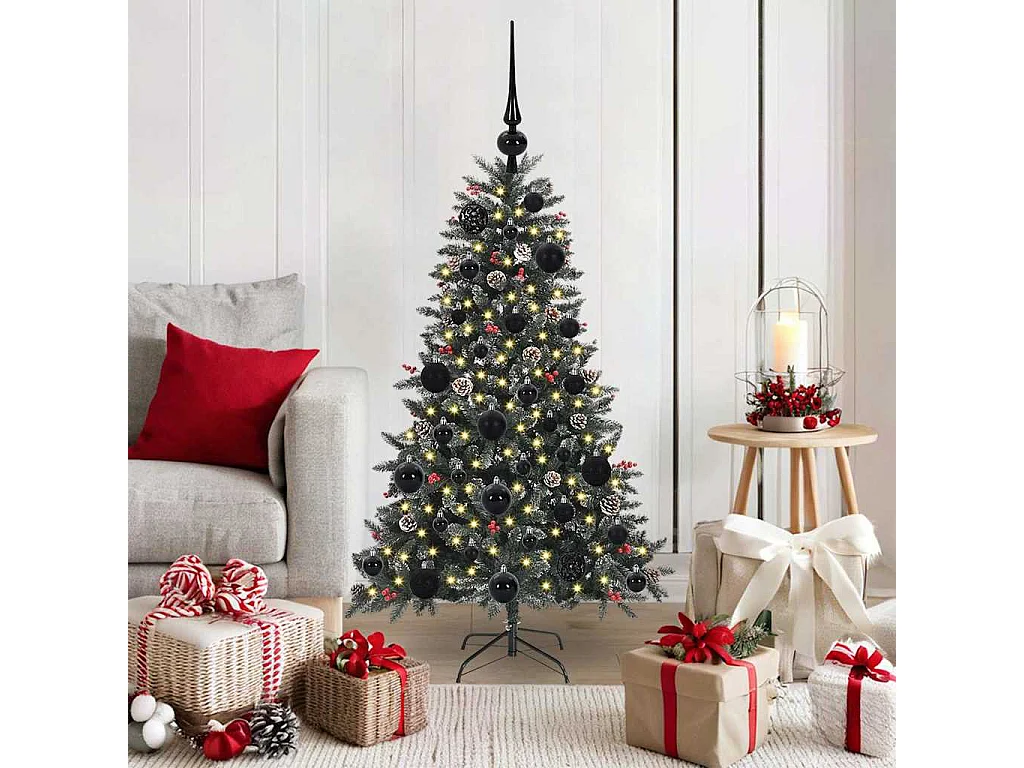 Sapin de Noël artificiel avec 150 LED Vert 68 x 68 x 120 cm