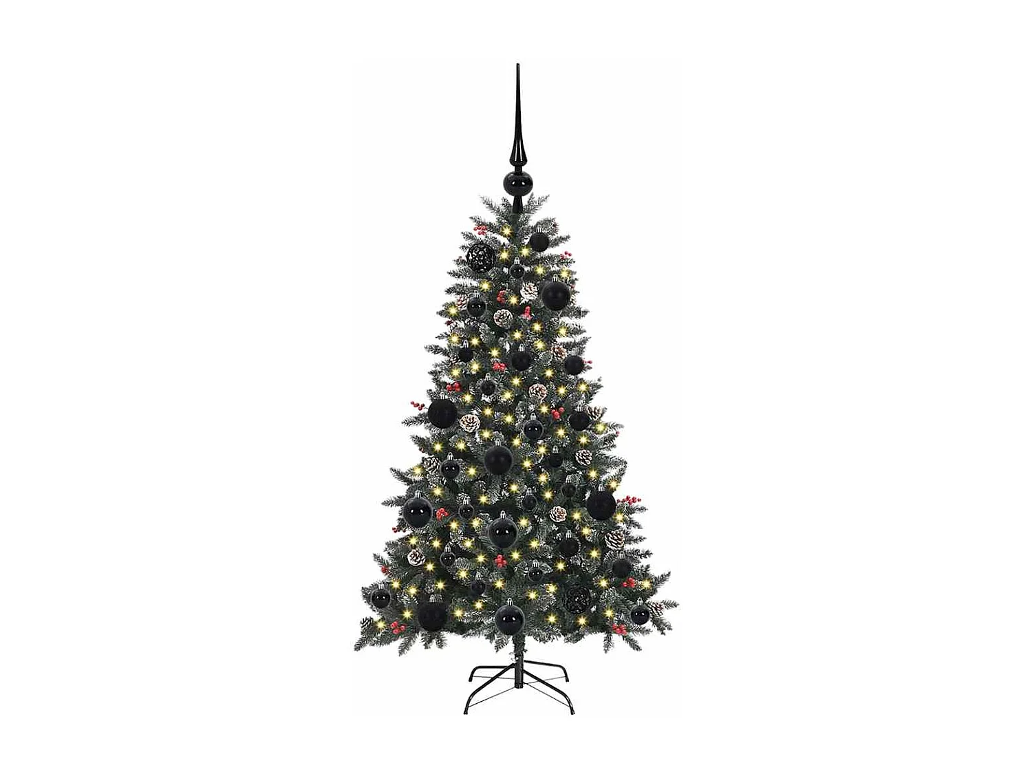 Sapin de Noël artificiel avec 150 LED Vert 68 x 68 x 120 cm