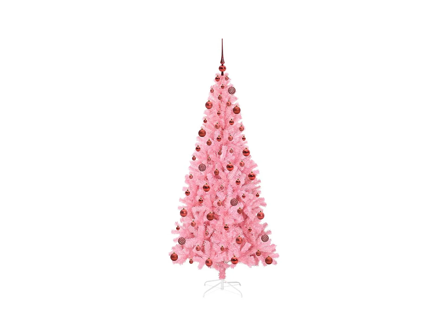 Sapin de Noël avec 300 LED avec support Rose 180 cm PVC