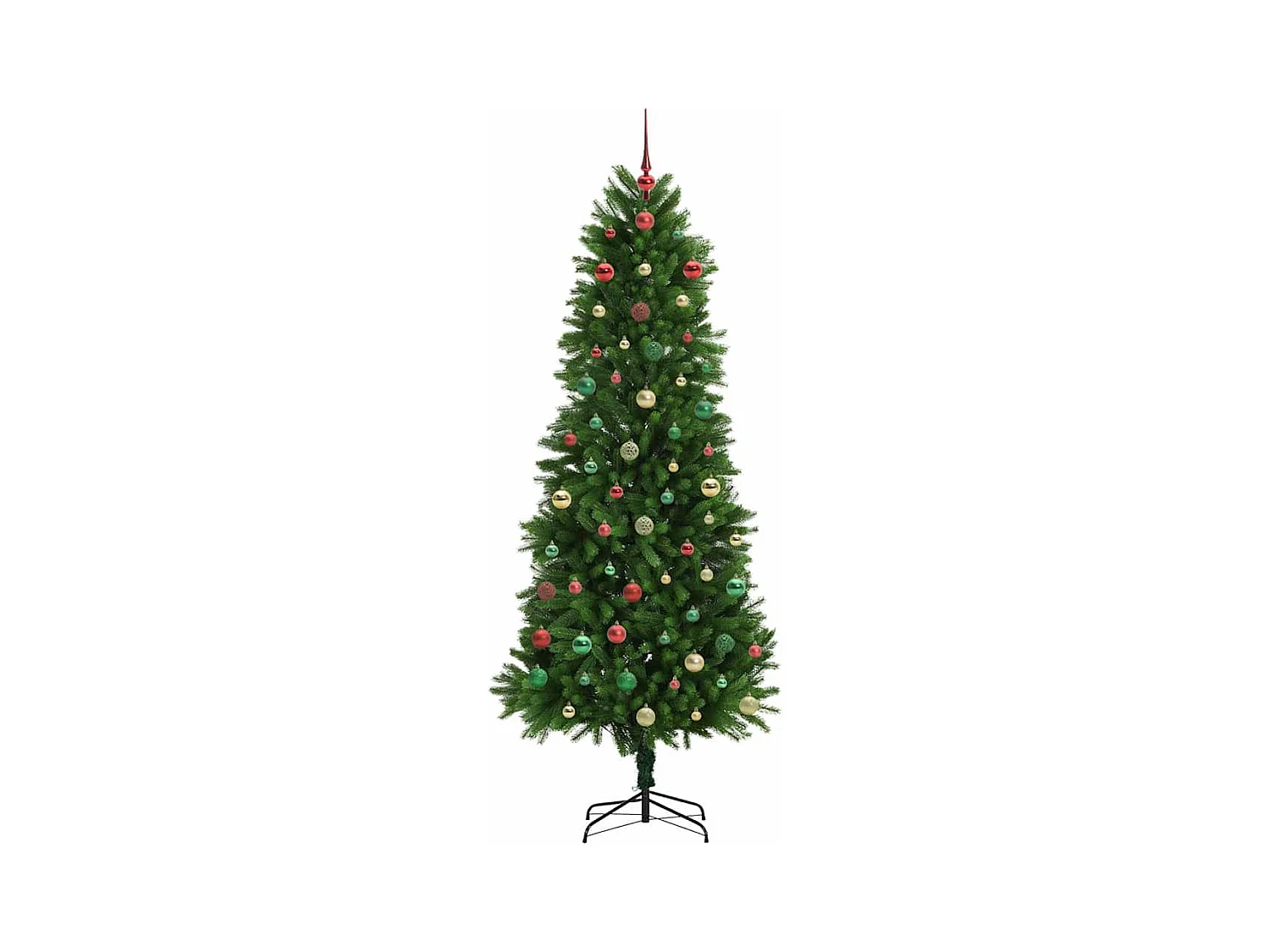 Sapin de Noël avec 300 LED avec support Vert 240 cm PE