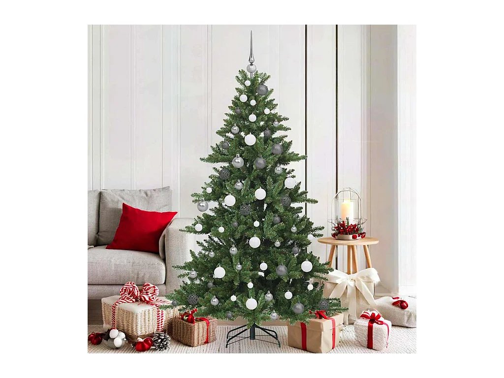 Kunstmatige Hinged Kerstboom met 300 LED 180 cm PVC
