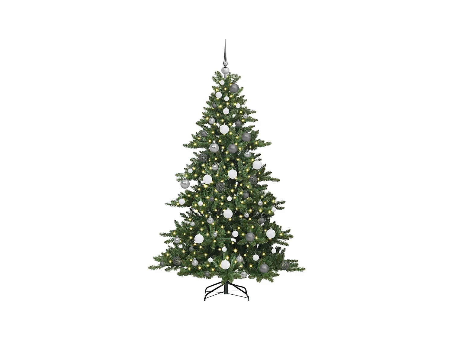 Kunstmatige Hinged Kerstboom met 300 LED 180 cm PVC