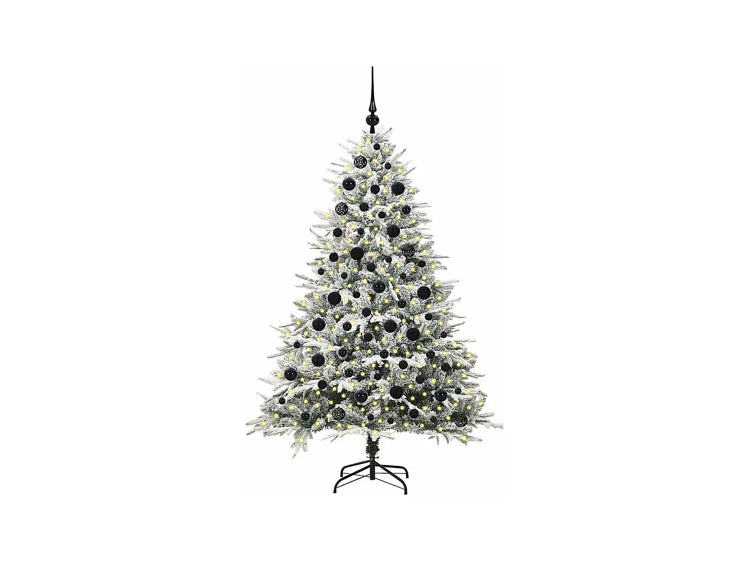 Sapin de Noël artificiel pré-éclairé avec set de boules Vert