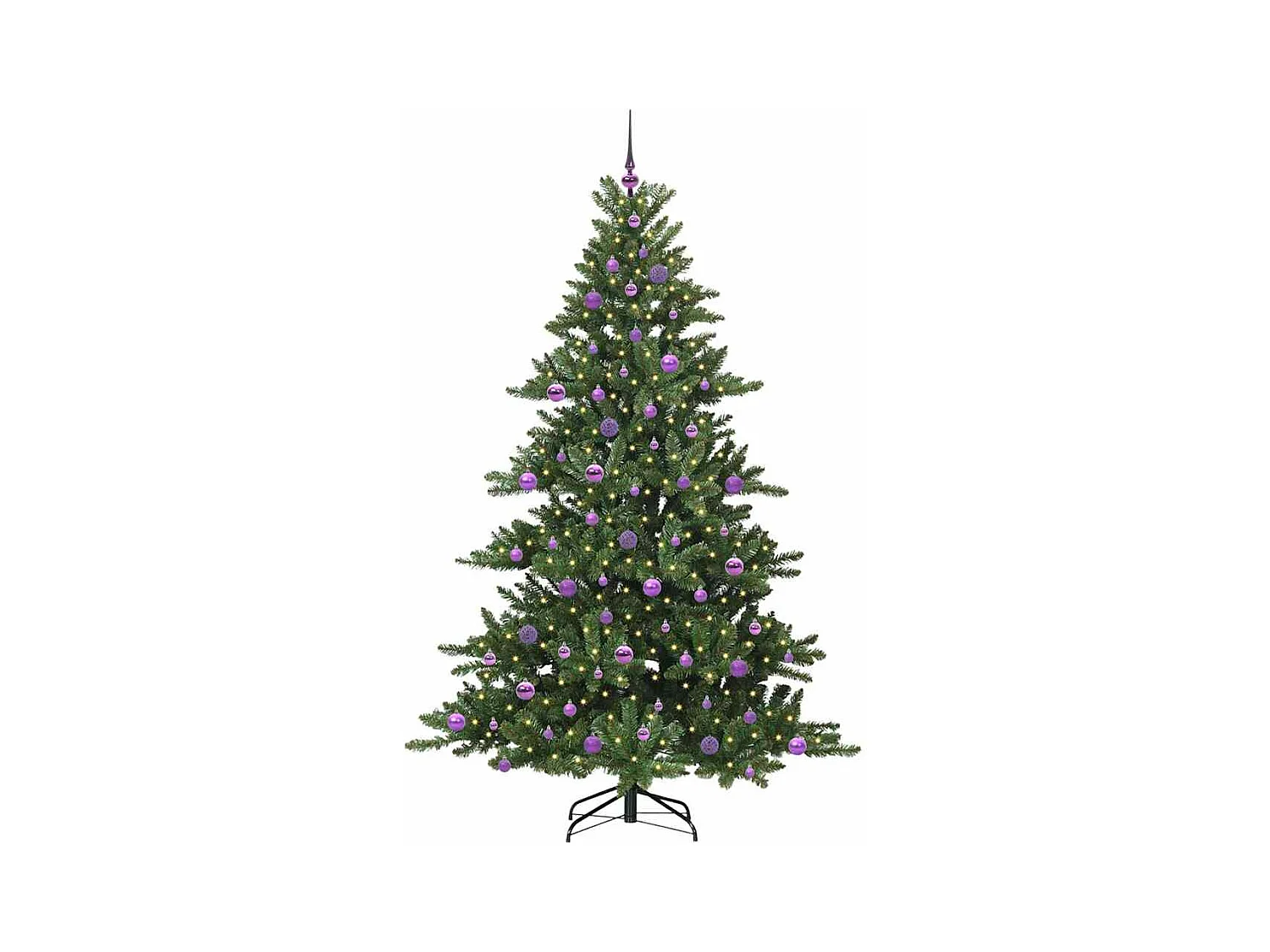 Árbol de Navidad artificial con ramas articuladas 210 cm PVC